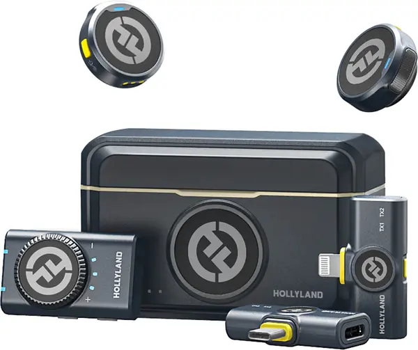 Hollyland Lark M2 Combo Kit Complet Lavaliere Wireless pentru Camere, iPhone si Android cu Noise Cancelling