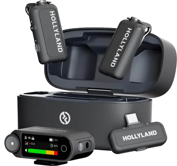 Hollyland LARK MAX 2 Combo Lavaliere wireless Inregistrare 32-bit Float, FocalClear AI, Raza 340m, USB-C, Receiver Camera RX