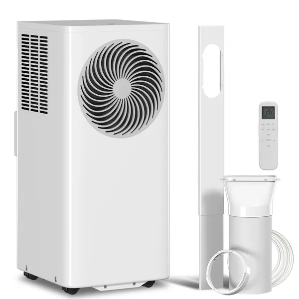 HOMCOM Aparat de aer condiționat portabil 7000 BTU 4 în 1 răcire dezumidificator ventilator mod somn pentru 26 m² Alb | Aosom Romania
