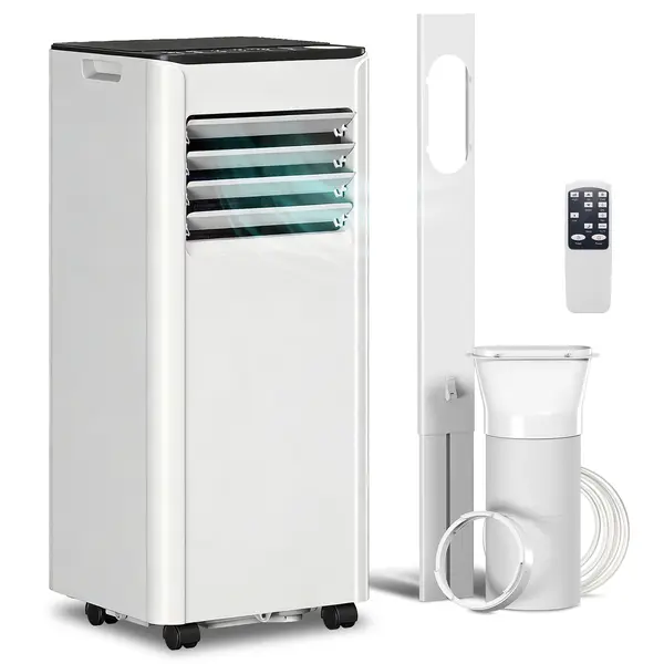 HOMCOM Aparat de aer condiționat portabil 9000 BTU 4 în 1 răcire dezumidificator ventilator temporizator pentru 28 m² alb | Aosom Romania