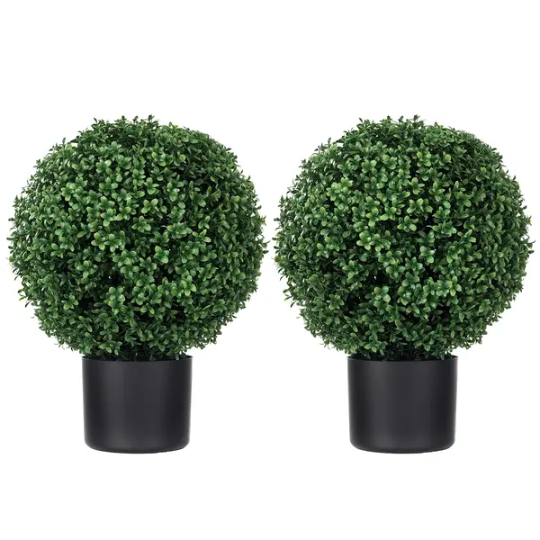 HOMCOM Arbore Artificial Buchsbaum, Sferic, 52x40 cm, Verde | Aosom Romania
