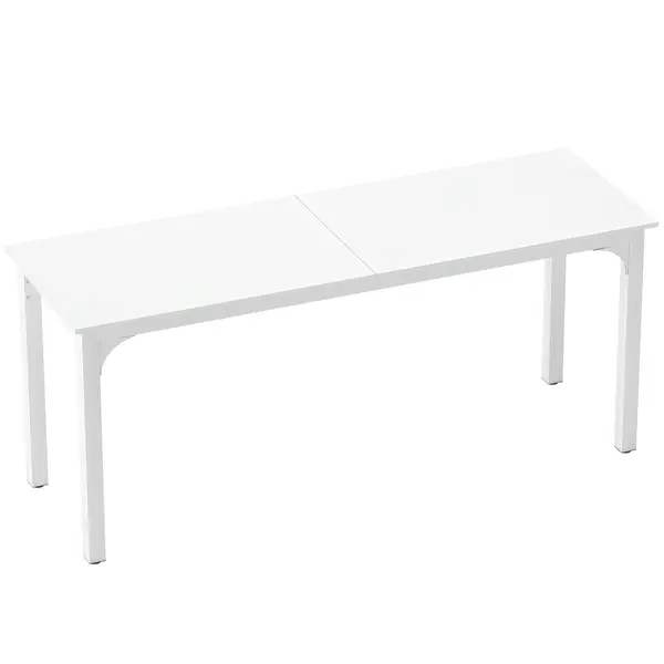 HOMCOM Birou, birou de calculator 180 cm cu blat mare pentru 2 persoane, pentru muncă la domiciliu sau studiu, alb | Aosom Romania