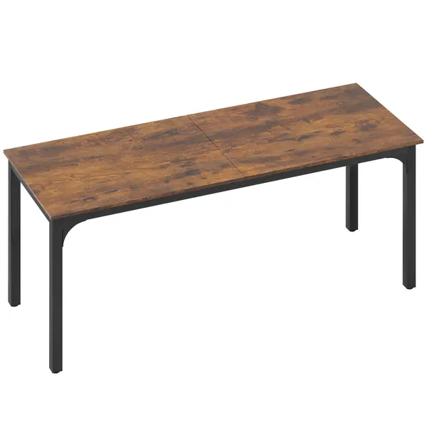 HOMCOM Birou, masă pentru calculator, design rustic, mult spațiu, PAL, Maro | Aosom Romania
