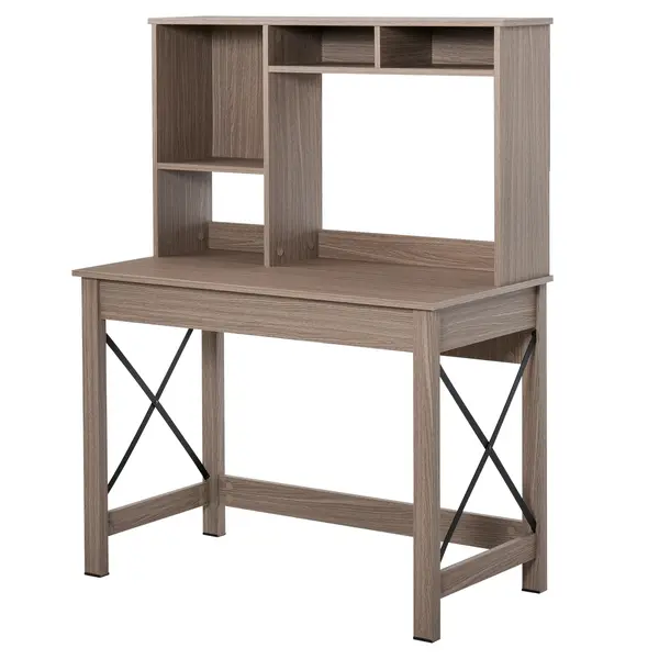 HOMCOM birou raft cu biblioteca, 105x50x137,5cm | Aosom Romania