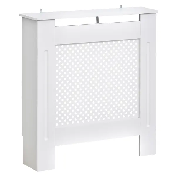 HOMCOM Carcasă Modernă pentru Calorifer din MDF Tip Grilă, 78x82x19 cm, Alb | Aosom Romania