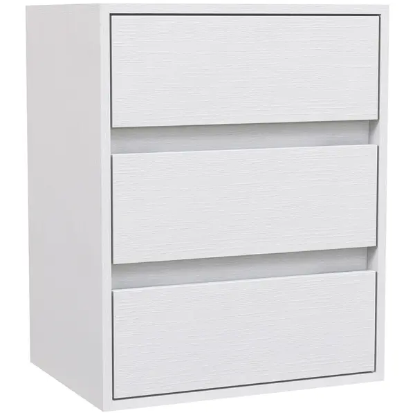 HOMCOM Comodă Modernă pentru Dormitor cu 3 Sertare, 40x30x50,5 cm, Alb | Aosom Romania