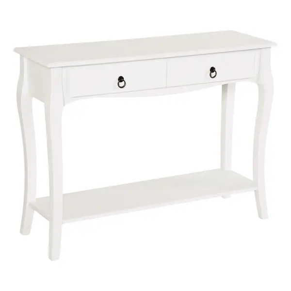 HOMCOM Consolă pentru Hol cu Raft Depozitare și Design Modern, 100x33x75 cm, Alb | Aosom Romania