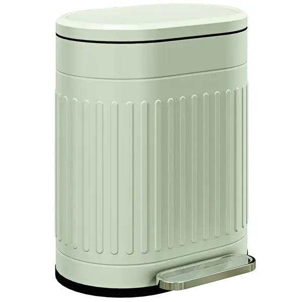 HOMCOM Coș de gunoi 20L cu pedală și capac coș interior detașabil funcție Soft-Close 36,5 x 31,2 x 45 cm, Grün | Aosom Romania