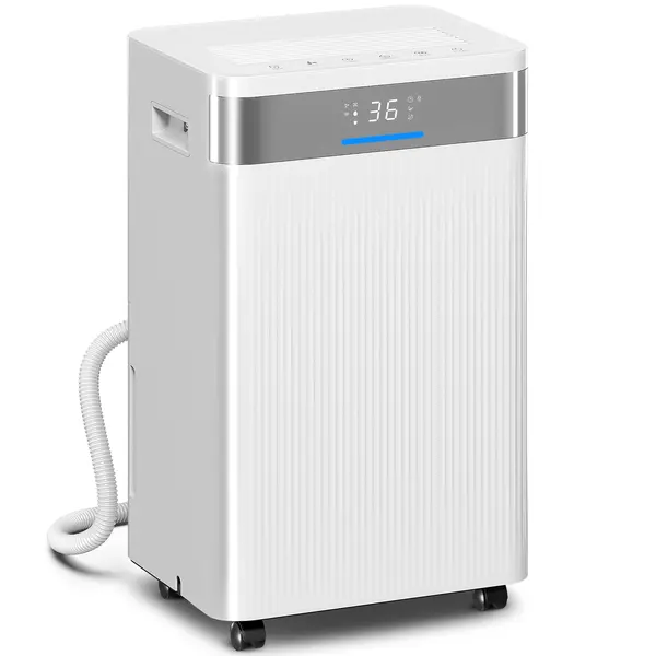 HOMCOM Dezumidificator, rezervor 4,5 L, temporizator 24 de ore, afișaj LED, plastic, alb | Aosom Romania