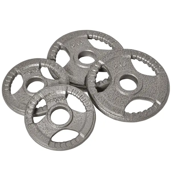 HOMCOM Discuri de greutate 2,5/2,5/5/5 kg, greutăți de antrenament pentru bare olimpice de 5 cm, discuri de haltere din oțel | Aosom Romania