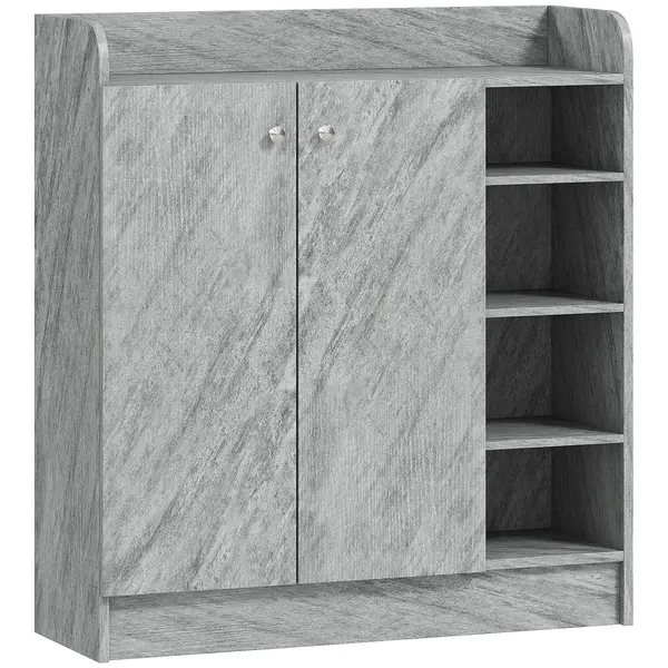 Homcom Dulap Pantofi 83×30×90 cm – Lemn, 12 Perechi, Culoare Cafenie | Aosom Romania