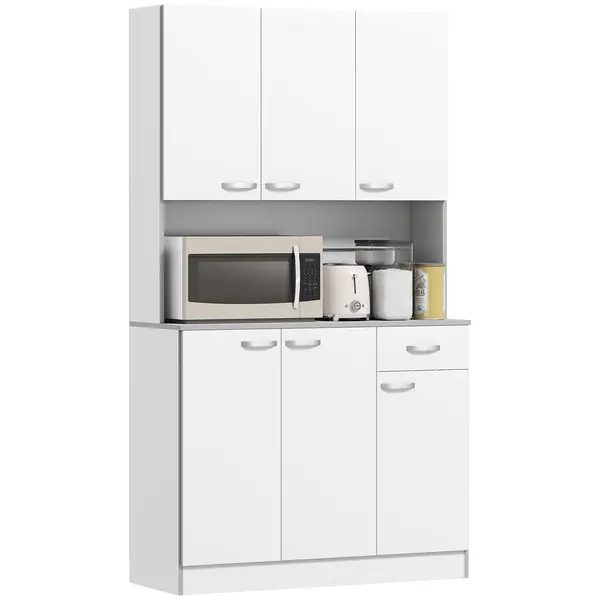 HOMCOM Dulap Suspendat de Bucătărie Albastru din Lemn Spațiu Amplu de Stocare 101x39x180cm Design Modern | Aosom Romania