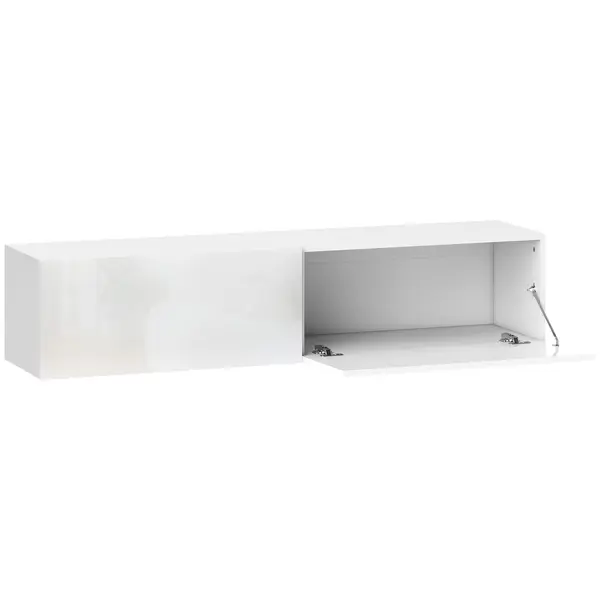 HOMCOM Dulap TV Suspendat pentru Televizoare de 45"-55"-65" cu 2 Dulapuri, Alb | Aosom Romania