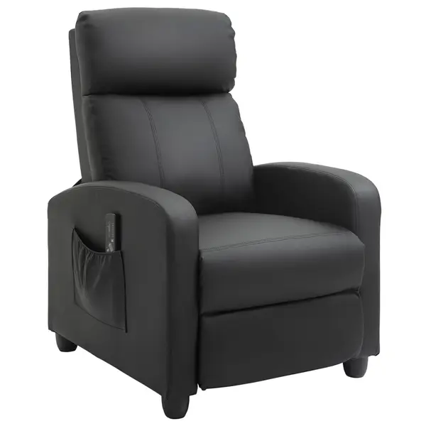 HOMCOM Fotoliu pentru relaxare cu masaj cu 8 moduri si 5 intensitati, cu suport pentru picioare si telecomanda | Aosom Romania