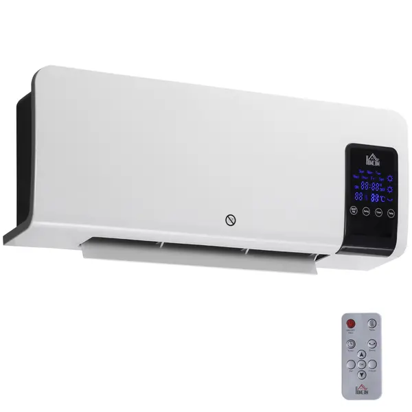 HOMCOM Incalzitor electric de perete cu 2 setari de caldura, oscilatie, temporizator, temperatura reglabila | AOSOM RO