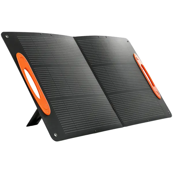 HOMCOM Încărcător Solar 100W, Pliabil, cu Port USB-A și USB-C pentru Încărcare Rapidă de Smartphone-uri și Tablete, Impermeabil IP67, Negru | Aosom Romania