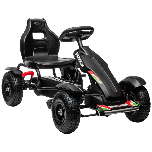 HOMCOM Kart Pedale Reglabil 5-12 Ani | Aosom Romania