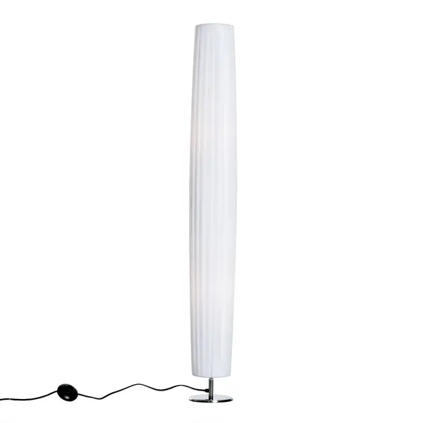 Homcom Lampada da Terra in Acciaio, Bianco, 15x15x120cm