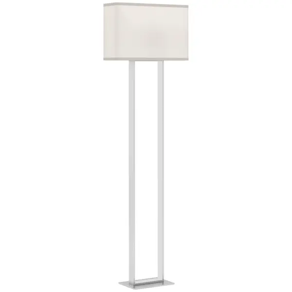 HOMCOM Lampadar de Podea cu Luminozitate Reglabilă și Întrerupător cu Pedală, Alb | Aosom Romania