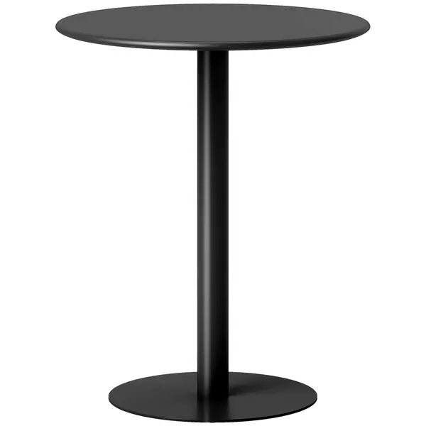 HOMCOM Masă de Dining Rotundă și Modernă pentru 2 Persoane din Oțel, Neagră | Aosom Romania