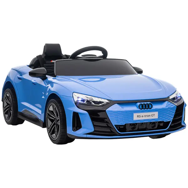 HOMCOM Mașinuta Electrica Copii cu Motor Dublu Mașină Electrică 12V 4,5Ah Suportă până la 25 kg 103x58x41 cm Albastră | Aosom Romania