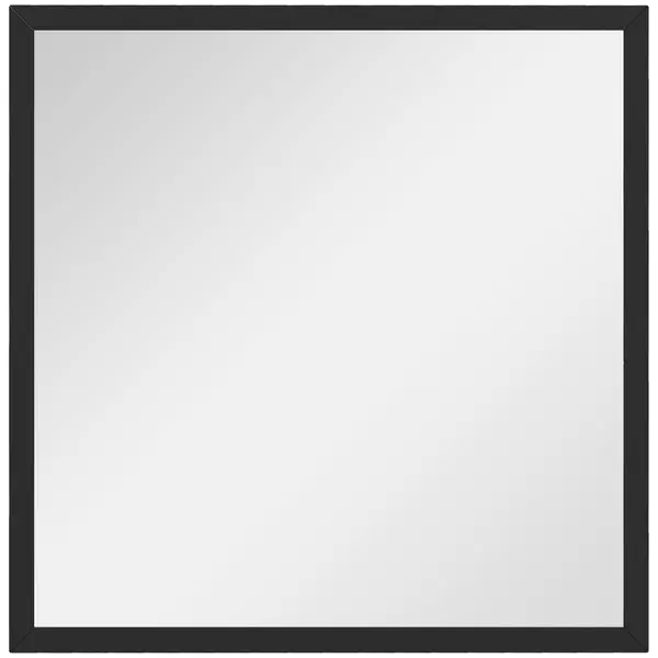 HOMCOM OGLINDĂ MURALĂ PĂTRATĂ 50 x 50 cm, cadru din lemn negru, ideală pentru baie, living sau dormitor | Aosom Romania