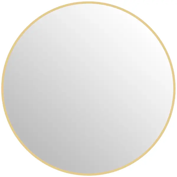 HOMCOM Oglindă Rotundă pentru Baie, din Sticlă și Oțel, Ø70x2.5 cm, culoare Auriu | Aosom Romania