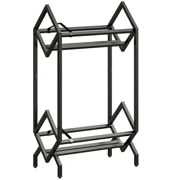HOMCOM Organizator CD-uri pentru 50 CD-uri, Organizator Viniluri 2 Niveluri din Metal pentru DVD-uri, Cărți, Albume, Negru | Aosom Romania