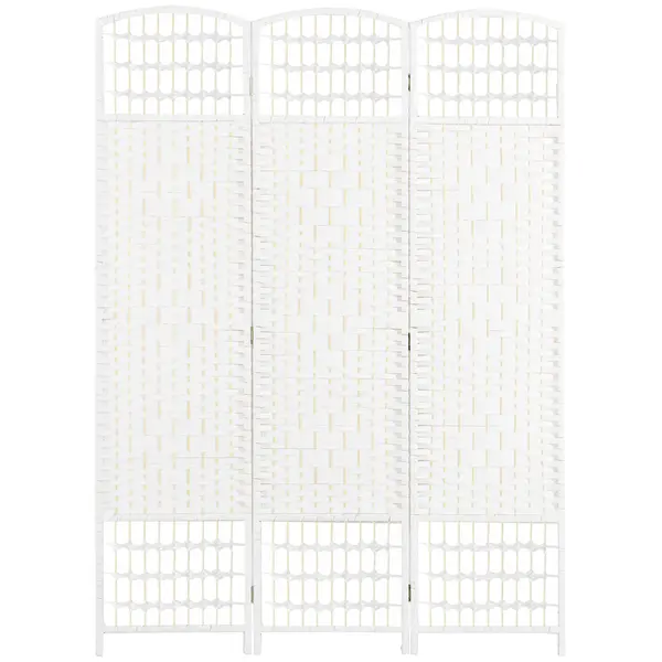 HOMCOM Paravan interior din lemn separator de cameră despărțitură pliabilă 3 panouri 120 x 170 cm alb | Aosom Romania