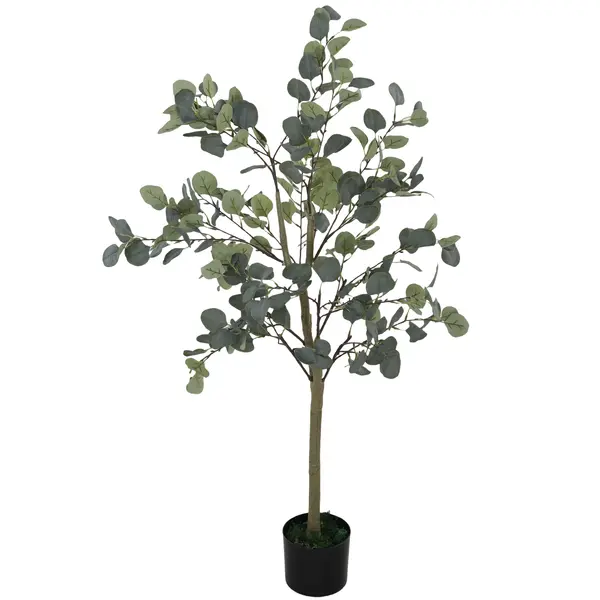 HOMCOM Plantă Artificială, Copac Artistic, Natură Realistă, Ghiveci din Ciment, Fără Întreținere, Verde | Aosom Romania