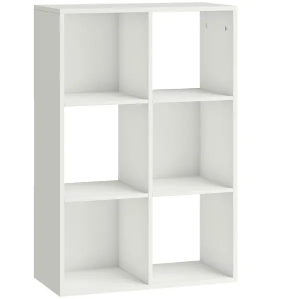 HOMCOM Raft pentru cărți, raft vertical cu 3 niveluri, raft îngust cu dispozitiv anti-răsturnare, unitate de depozitare pentru living, dormitor, birou, Alb | Aosom Romania