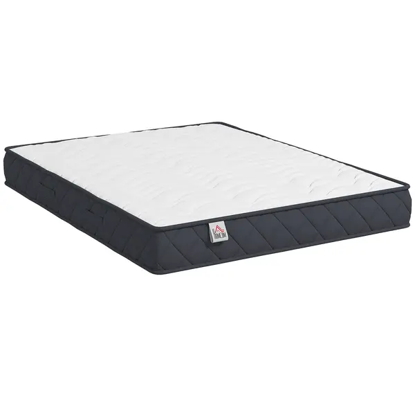 HOMCOM Saltea 140x190 cm, saltea 2 persoane, spumă cu memorie, grosime 20 cm, certificat OEKO-TEX, fermitate medie | Aosom Romania