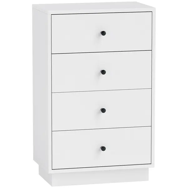 HOMCOM Sertar șifonier cu 7 sertare dulap din material lemnoas în stil modern 47 x 29 x 75 cm Alb | Aosom Romania