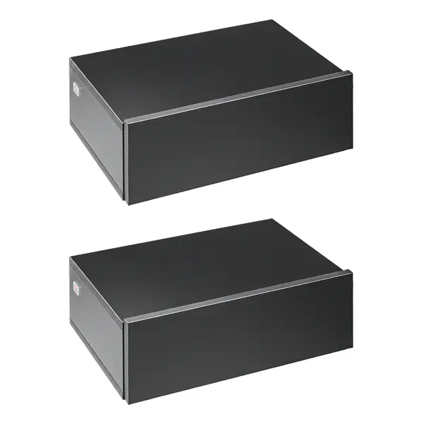 HOMCOM Set 2 Noptiere Suspendate pentru Dormitor, Noptiere Moderne din Lemn cu Fixare pe Perete, 40x30x15cm, Negru | Aosom Romania