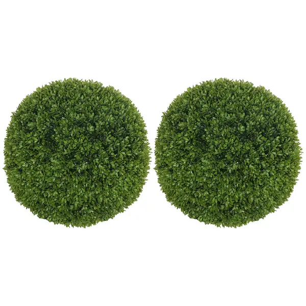 HOMCOM Set de 2 Sfere de Boxwood Artificiale, 50cm | Aosom Romania