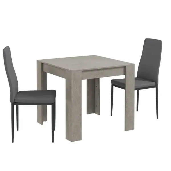 HOMCOM Set de masa pentru 2 persoane, Set din 3 piese de masa si