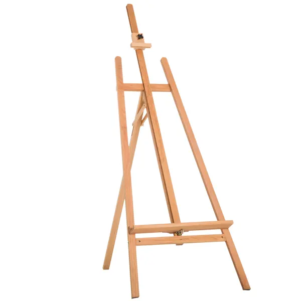 HOMCOM Șevalet de Desen cu Suport pentru Pânză Reglabil din Lemn 65x68x174-230cm | Aosom Romania