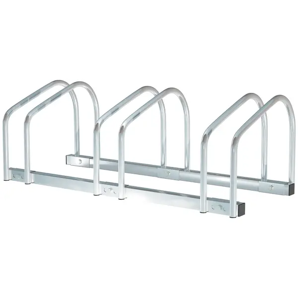 HOMCOM Suport Parcare pentru Biciclete, Design Durabil din Oțel, 76x33x27cm, Argintiu | Aosom Romania