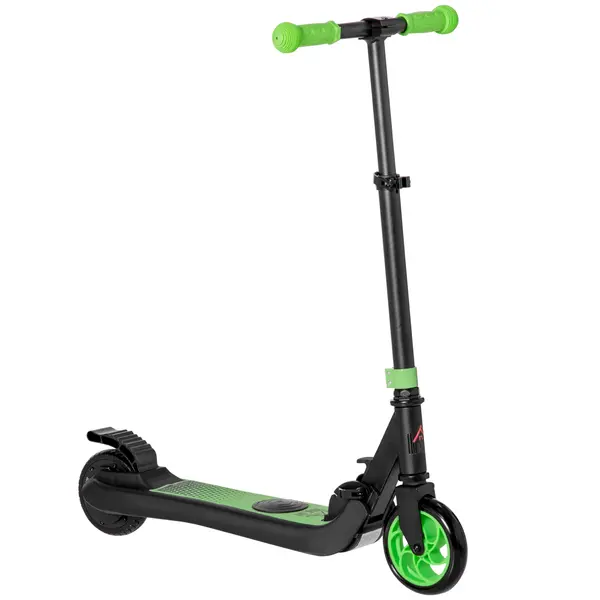 HOMCOM Trotinetă electrică copii 6 ani + pliabilă trotinetă electrică viteză 8 km/h 71x36,5x75-80cm, aluminiu, oțel, verde | Aosom Romania