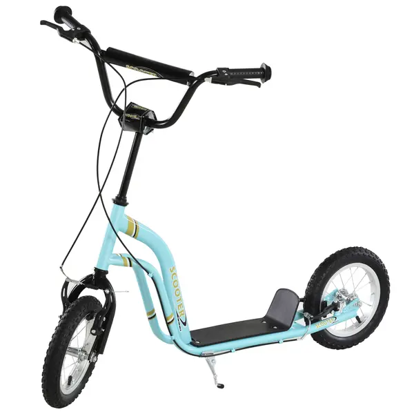 HOMCOM Trotinetă pentru copii 5-12 ani 2 roți, patinetă pentru copii cu înălțime reglabilă 120 x 58 x 85-95 cm bleu | Aosom Romania