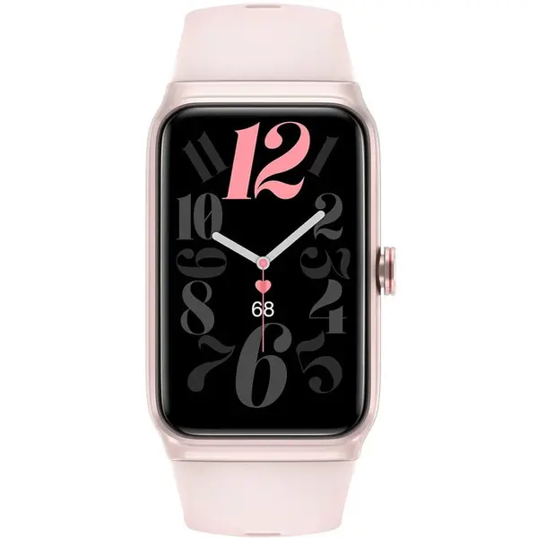 Honor Bratara fitness Honor Choice Band, 1,64 inch, AMOLED, curea Roz + Curea suplimentara Silicon Negru
