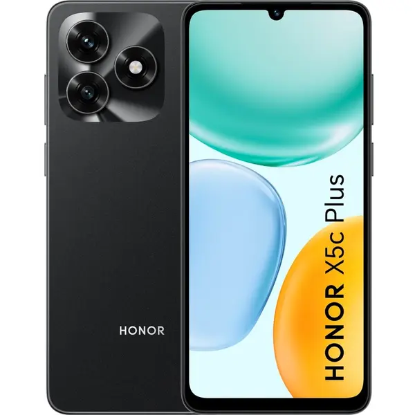 Honor Telefon mobil Honor X5c Plus, 4G, Dual SIM, 6.74 inch, 4GB RAM, 128GB, 5260mAh, Negru