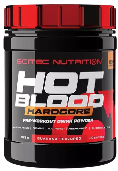 Hot Blood Hardcore, coacăze negre și fructe de goji, 375 g, Scitec Nutrition