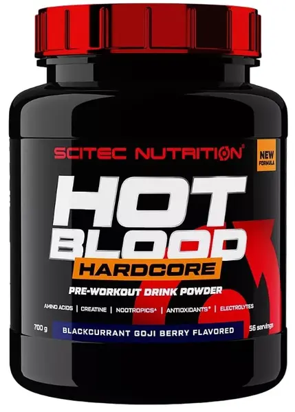 Hot Blood Hardcore, guarană, 700 g, Scitec Nutrition