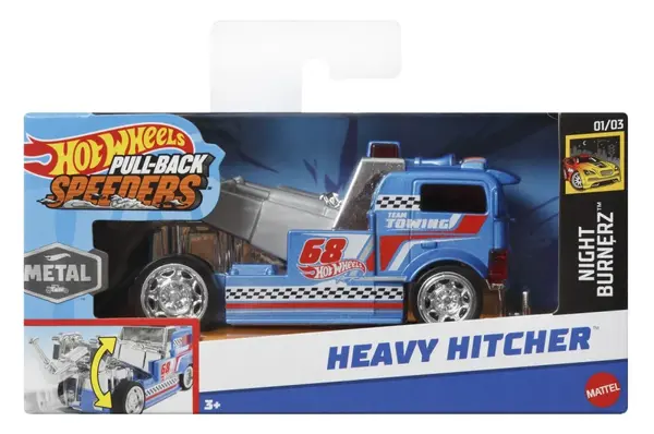 Hot Wheels Masinuta Metalica Cu Sistem Pull Back Heavy Hitcher Scara 1:43