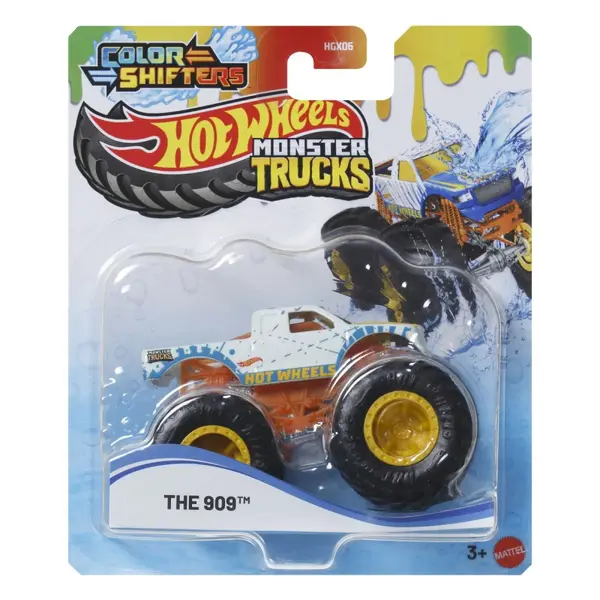 HOT WHEELS MONSTER TRUCK CAMION THE 909 CU CULORI SCHIMBATOARE SCARA 1 LA 64