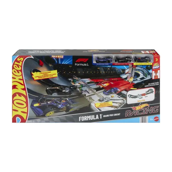 HOT WHEELS RACING CUIRCUIT DE CURSE GRAND PRIX FORMULA 1 CU 3 MASINUTE INCLUSE