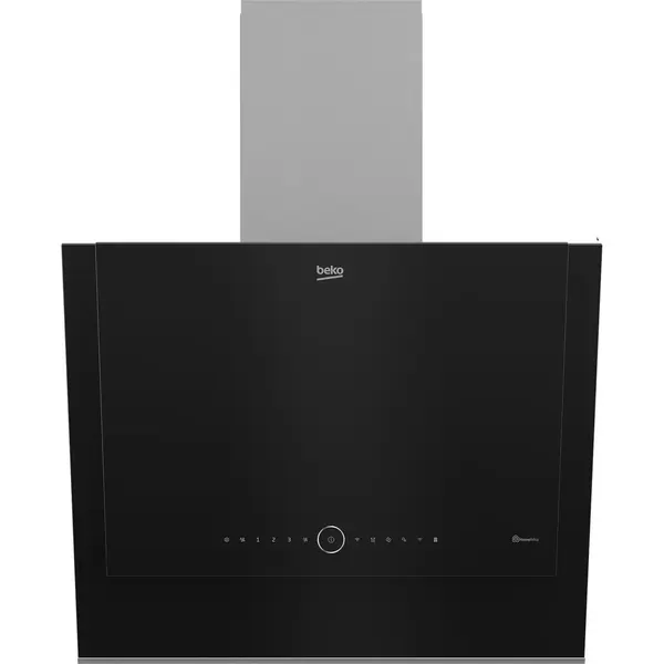 Hota decorativa Beko BHCA67841BBHSI, 3 trepte, 445 mc/h, Air Cleaning Mode, Negru