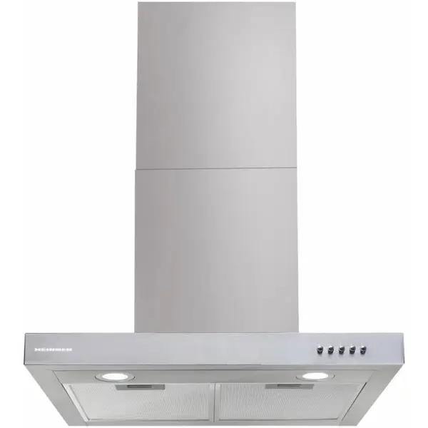 Hota decorativa Heinner HDCH-360TSS, 308.1 mc/h, 60cm, 1 motor, 2 filtre aluminiu, 3 trepte de viteza, Inox