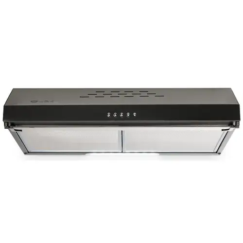 Hota decorativa LDK Classico 60 CUBO 2M BK, Putere de absorbtie 450 m3/h, 3 trepte de putere, 2 motoare, Iluminare LED, Filtru aluminiu, 60 cm (Negru)